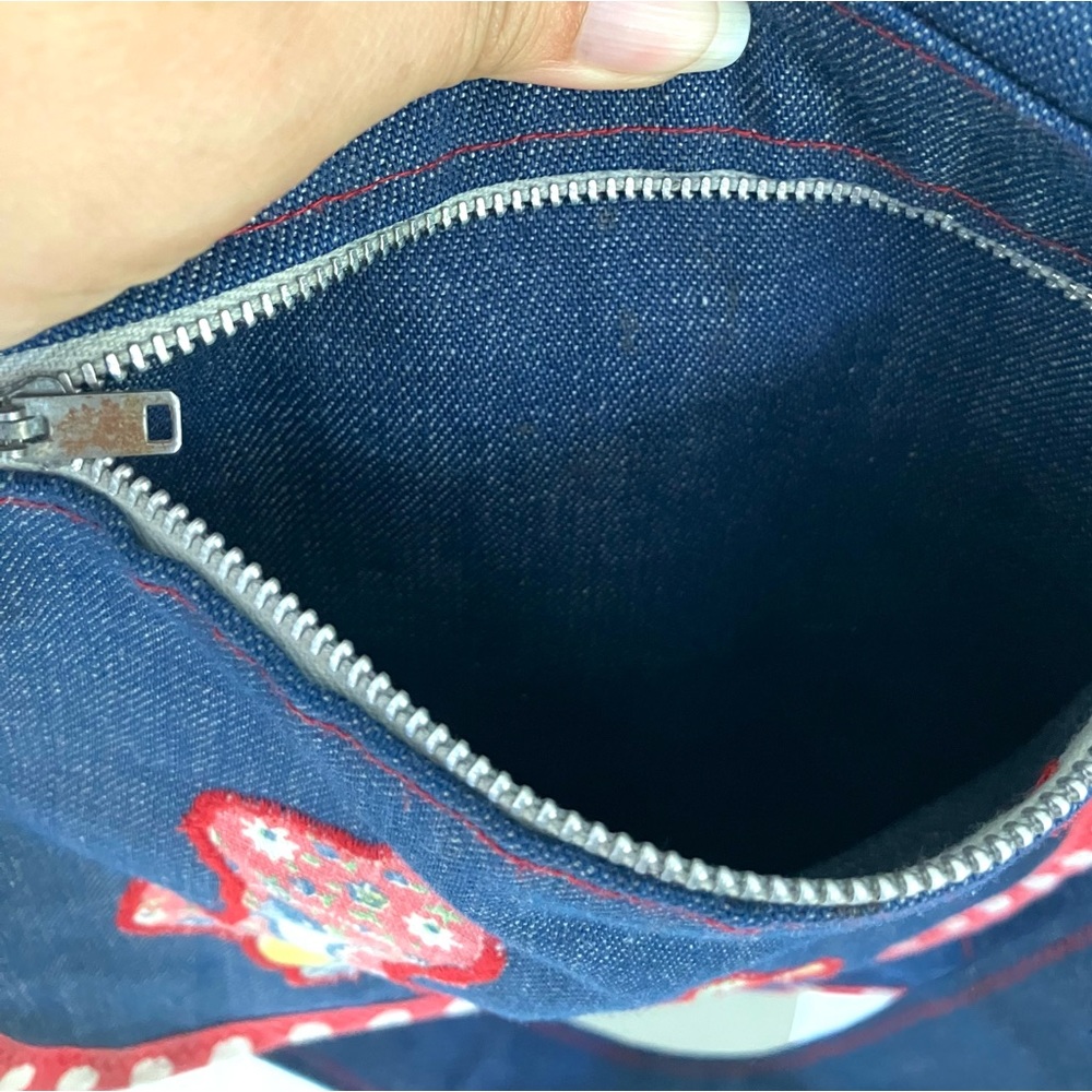 Vintage 70’s Denim Patchwork Crossbody Shoulder B… - image 6